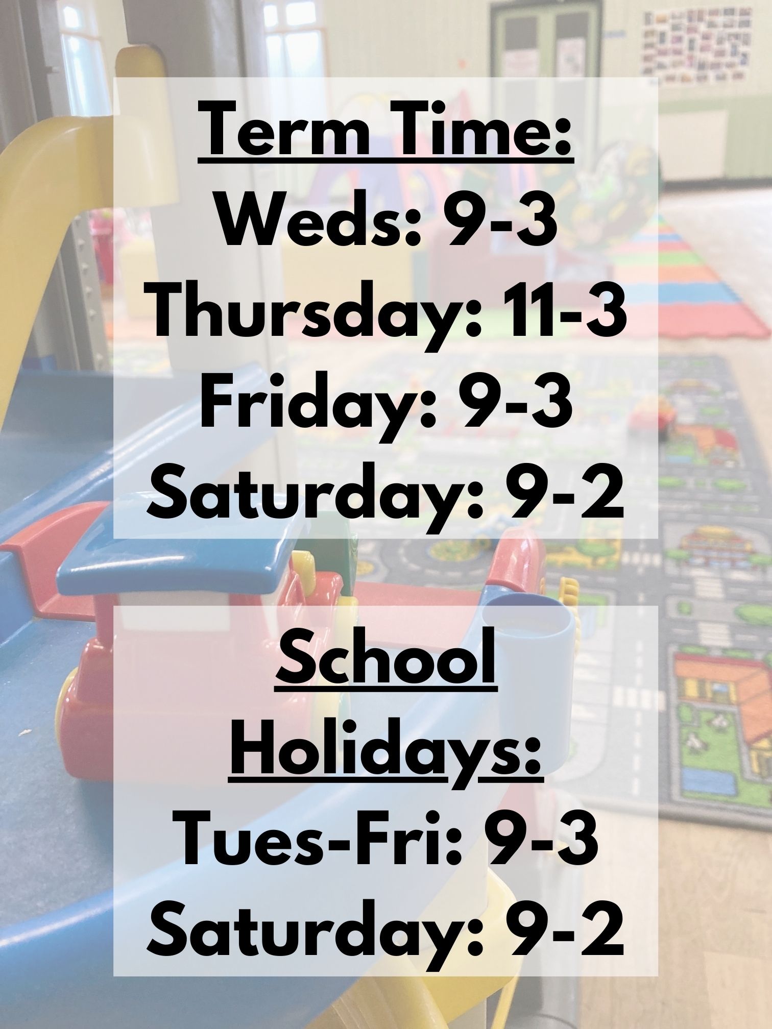 Café Tots times 2026