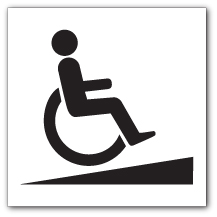 Disabled ramp access sign